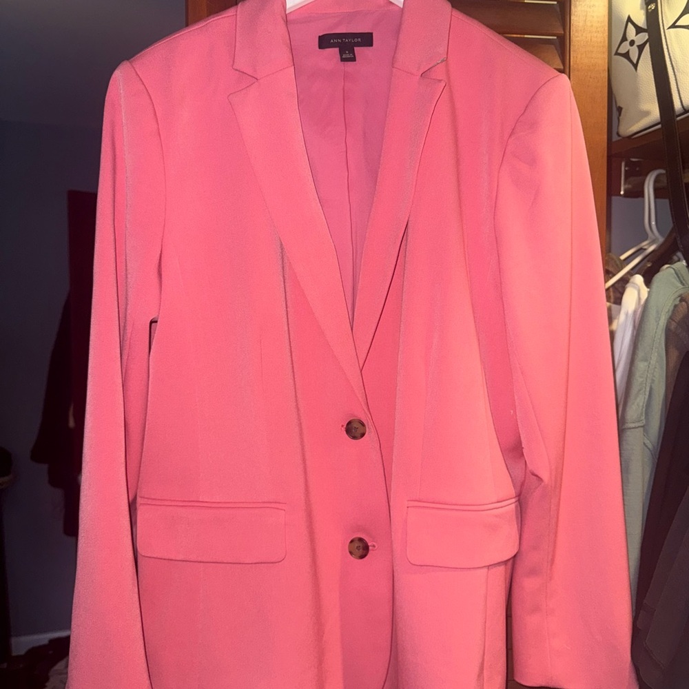 Ann Taylor Vibrant Pink Blazer